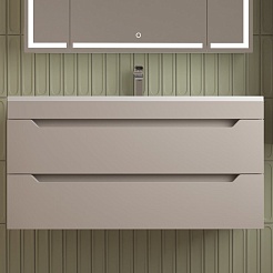 Style Line Тумба с раковиной Остин 100 подвесная крем – фотография-2